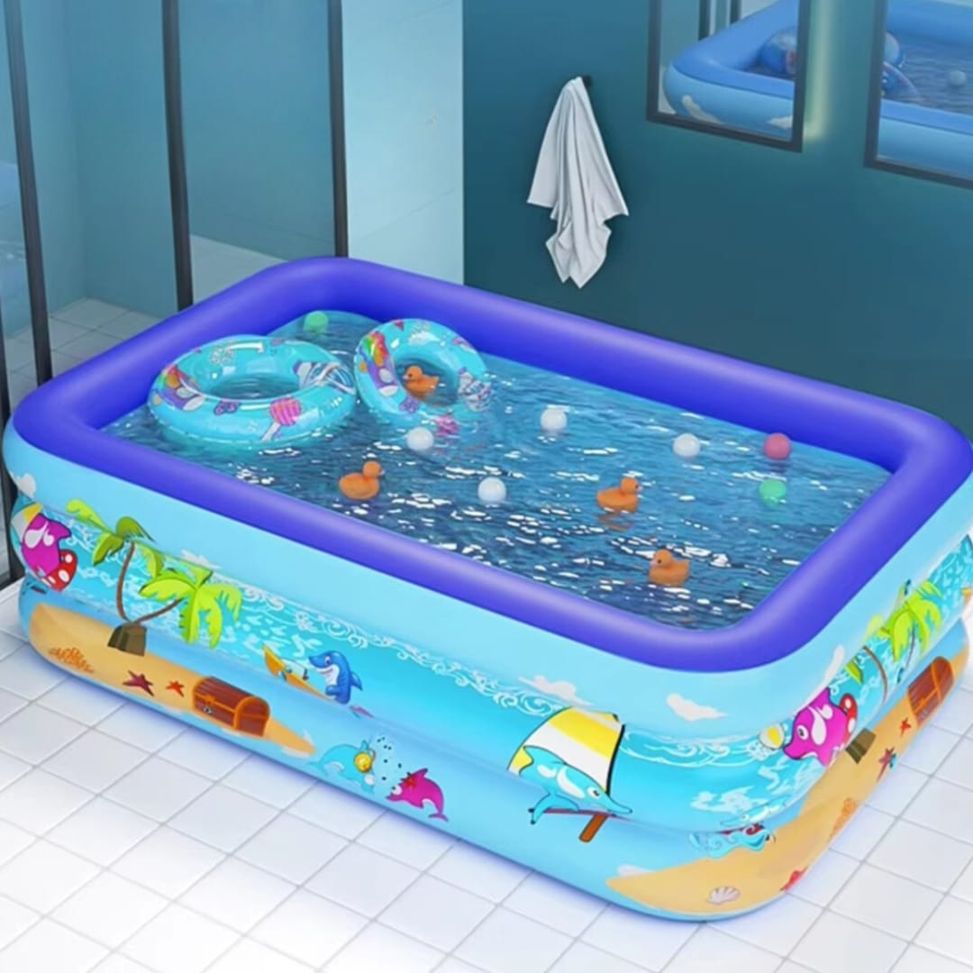 Piscina Inflable para Niños Rectangular 130cm