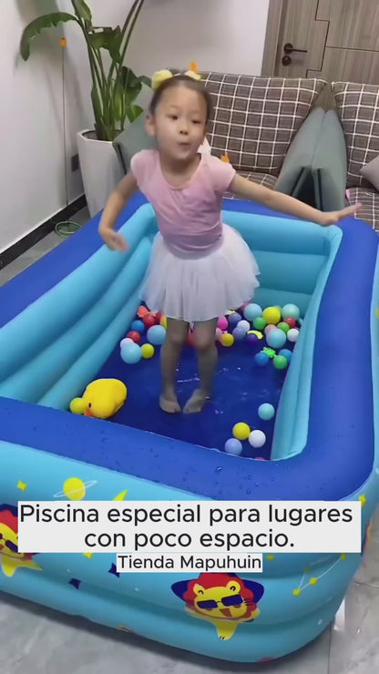 Piscina Inflable para Niños Rectangular 130cm